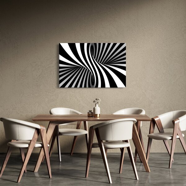 Absztrakt kép zebra csíkokkal (90x60 cm)