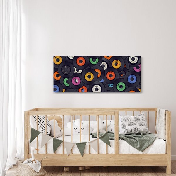 Kép - Zenei gramofonlemezek (120x50 cm)