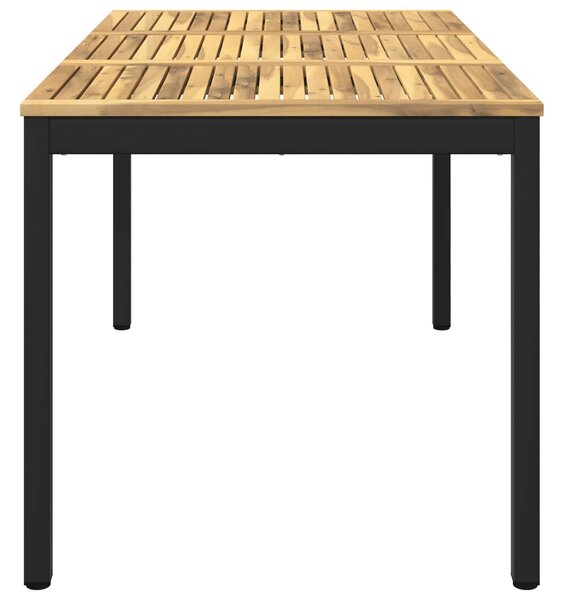 VidaXL Kerti étkezőasztal Fehér és Fekete 141 x 80,5 x 75 cm