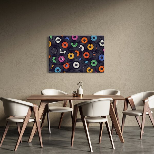 Kép - Zenei gramofonlemezek (90x60 cm)