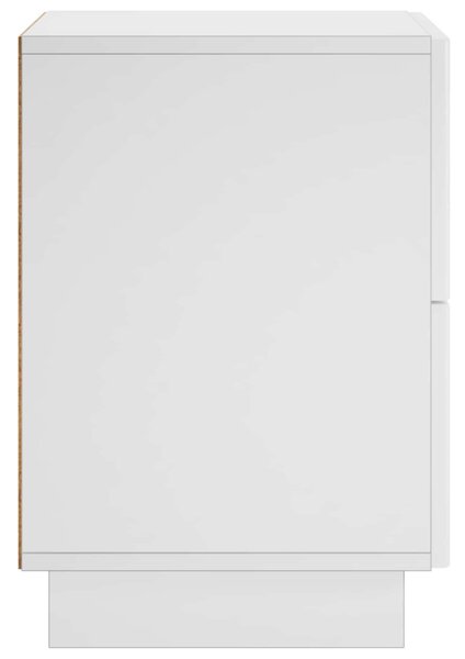 VidaXL Éjjeliszekrény 2 db Fehér 33,5 x 34,5 x 50 cm Szerelt Fa