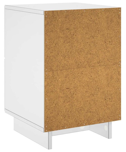 VidaXL Éjjeliszekrény 2 db Fehér 33,5 x 34,5 x 50 cm Szerelt Fa