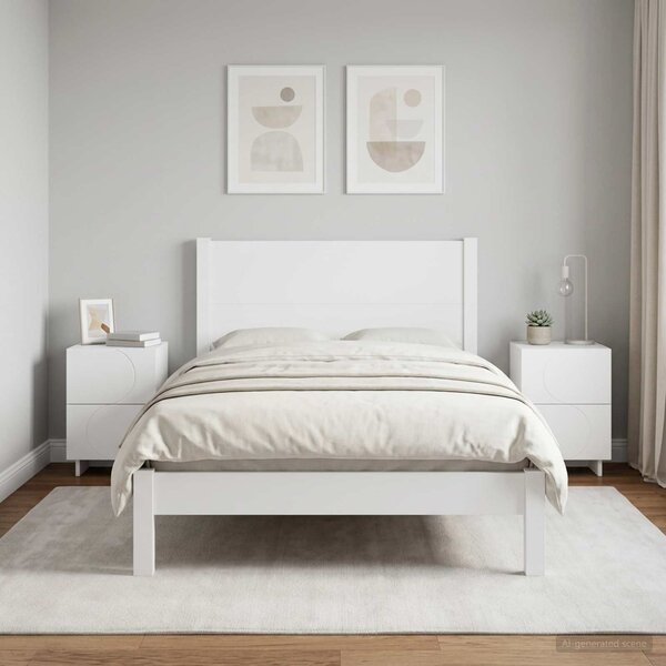 VidaXL Éjjeliszekrény 2 db Fehér 33,5 x 34,5 x 50 cm Szerelt Fa