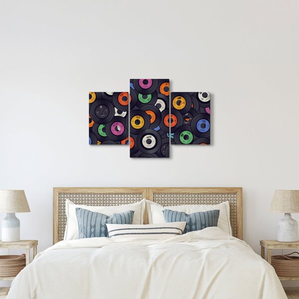 Kép - Zenei gramofonlemezek (90x60 cm)