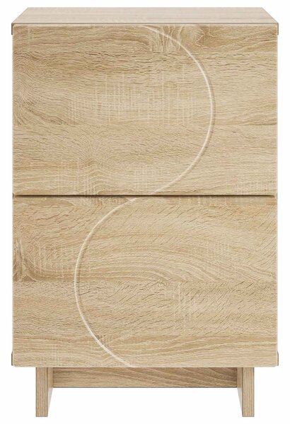 VidaXL Éjjeliszekrény 2 db Sonoma Tölgy 33,5 x 34,5 x 50 cm Szerelt Fa
