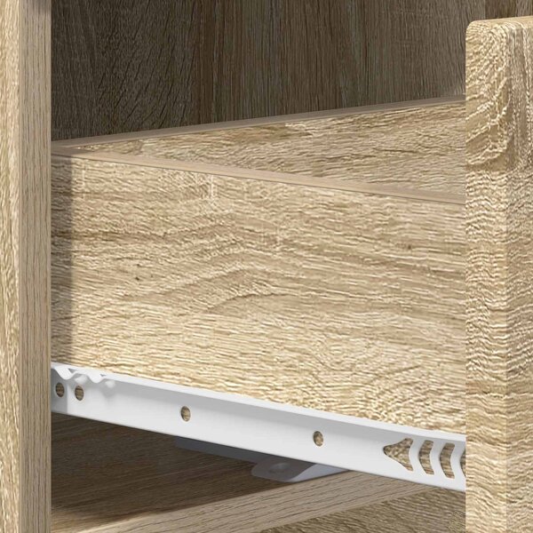 VidaXL Éjjeliszekrény 2 db Sonoma Tölgy 33,5 x 34,5 x 50 cm Szerelt Fa