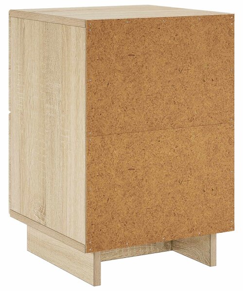 VidaXL Éjjeliszekrény 2 db Sonoma Tölgy 33,5 x 34,5 x 50 cm Szerelt Fa