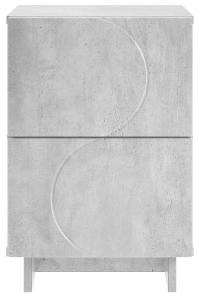 VidaXL Éjjeliszekrény 2 db Betonszürke 33,5 x 34,5 x 50 cm Szerelt Fa