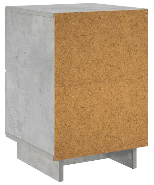 VidaXL Éjjeliszekrény 2 db Betonszürke 33,5 x 34,5 x 50 cm Szerelt Fa