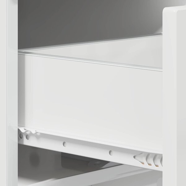 VidaXL Éjjeliszekrény 2 db Magasfényű Fehér 33,5 x 34,5 x 50 cm