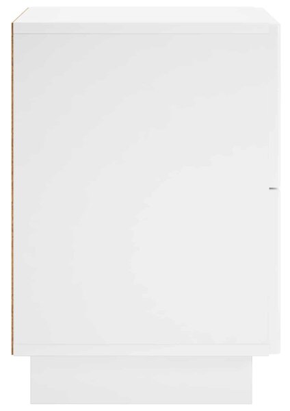 VidaXL Éjjeliszekrény 2 db Magasfényű Fehér 33,5 x 34,5 x 50 cm