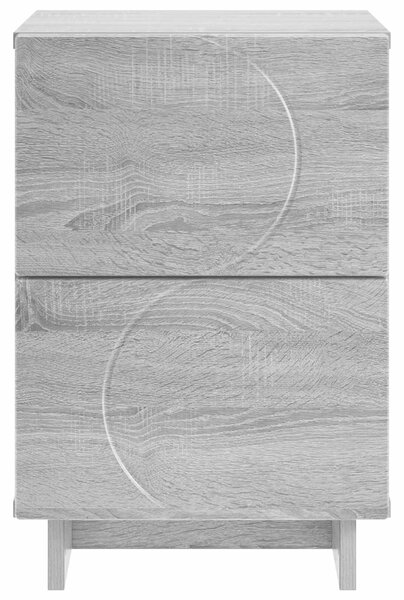 VidaXL Éjjeliszekrény 2 db Szürke Sonoma 33,5 x 34,5 x 50 cm