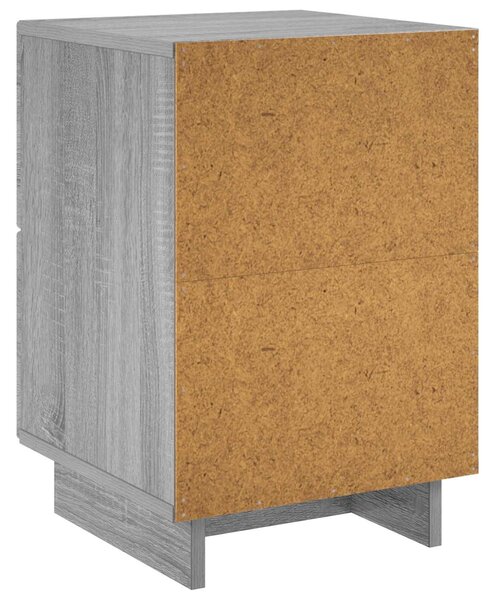 VidaXL Éjjeliszekrény 2 db Szürke Sonoma 33,5 x 34,5 x 50 cm