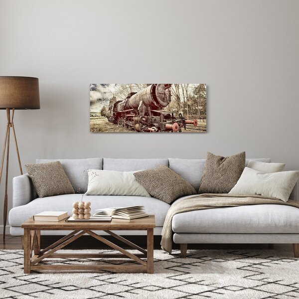 A mozdony történelmi képe (120x50 cm)