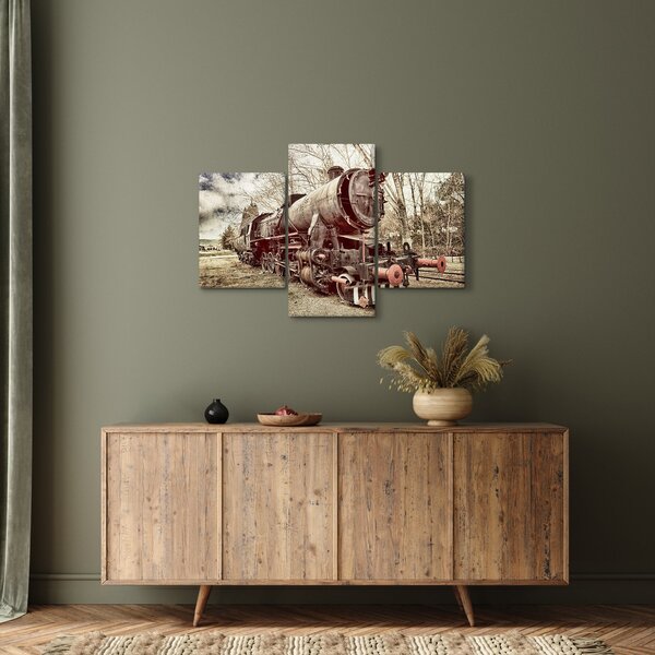 A mozdony történelmi képe (90x60 cm)