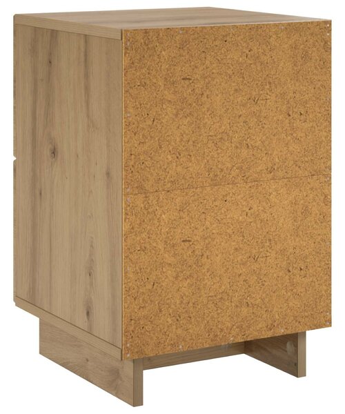 VidaXL Éjjeliszekrény 2 db Kézműves Tölgy 33,5 x 34,5 x 50 cm