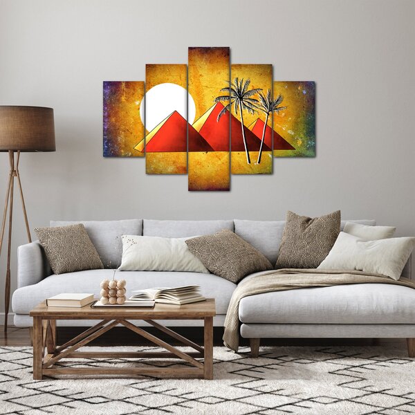 Festett egyiptomi piramisok képe (150x105 cm)