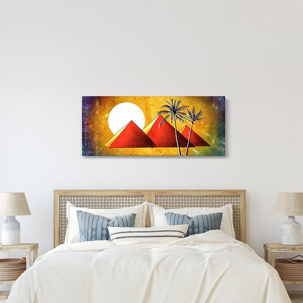 Festett egyiptomi piramisok képe (120x50 cm)