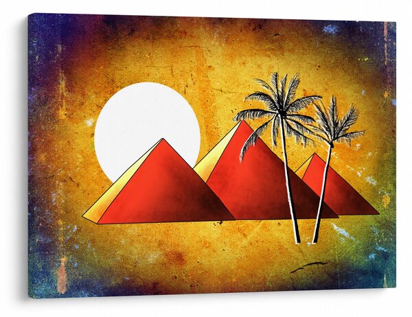 Festett egyiptomi piramisok képe (70x50 cm)
