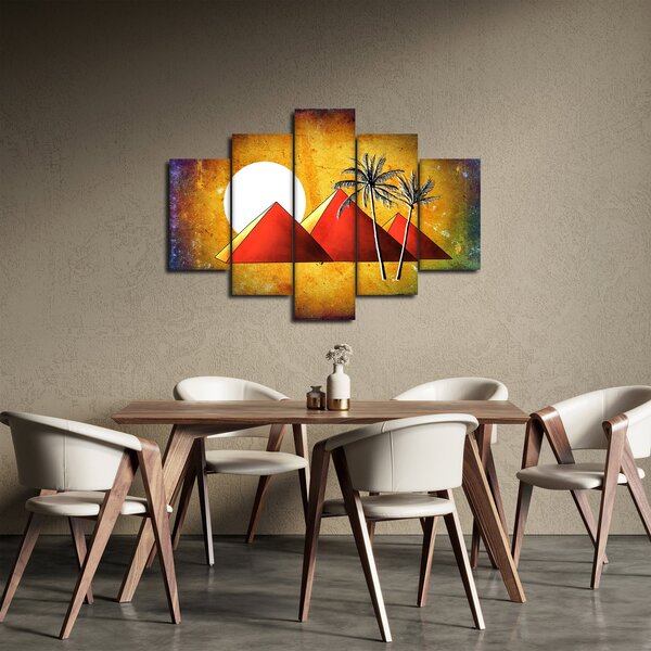 Festett egyiptomi piramisok képe (150x105 cm)