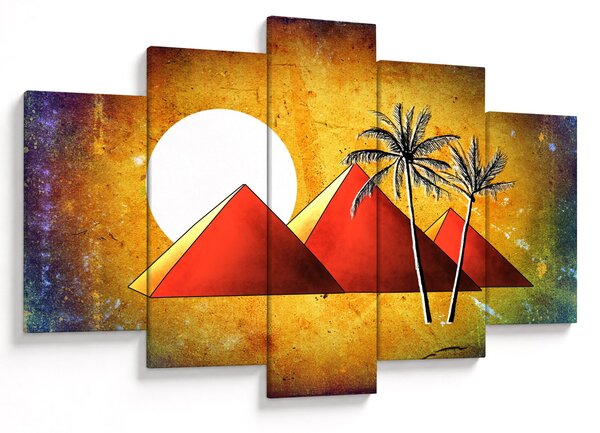 Festett egyiptomi piramisok képe (150x105 cm)