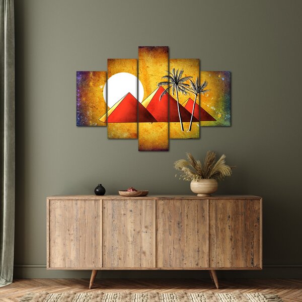 Festett egyiptomi piramisok képe (150x105 cm)