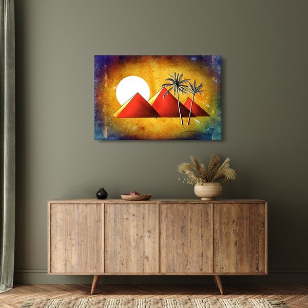 Festett egyiptomi piramisok képe (90x60 cm)