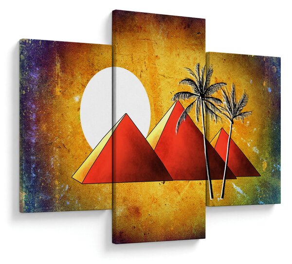 Festett egyiptomi piramisok képe (90x60 cm)