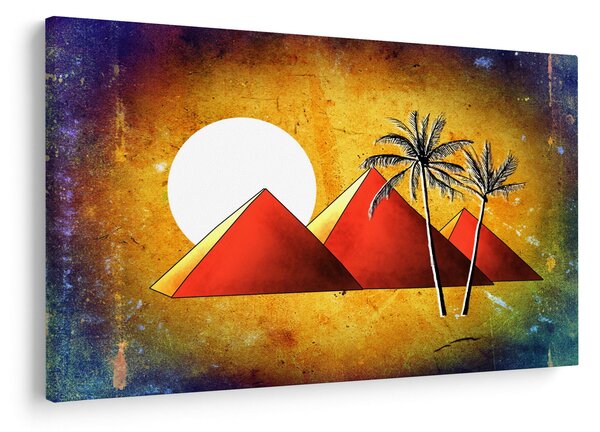 Festett egyiptomi piramisok képe (90x60 cm)