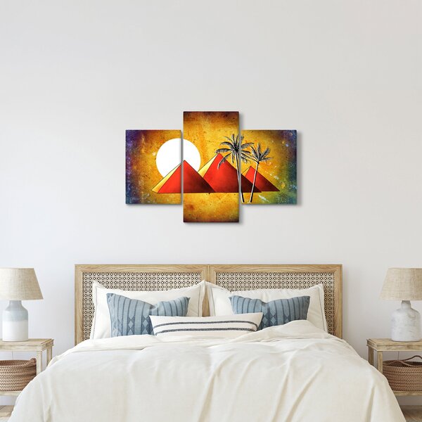 Festett egyiptomi piramisok képe (90x60 cm)