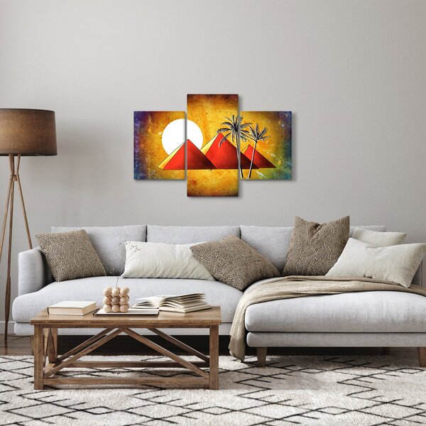 Festett egyiptomi piramisok képe (90x60 cm)