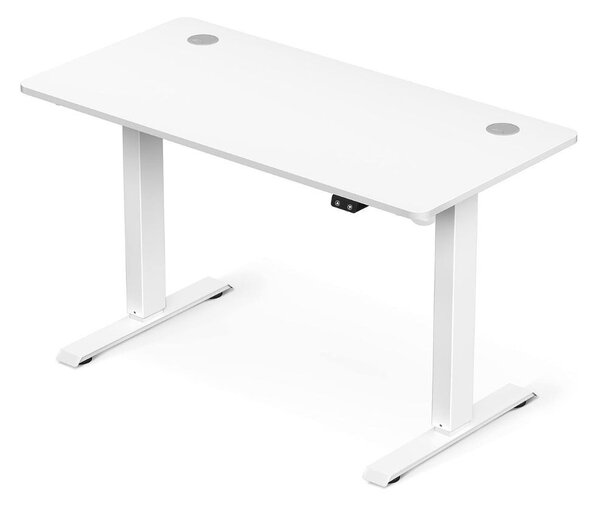 Íróasztal / számítógépasztal tárolóval - elektromos magasság állítás - Vasagle Loft - 120 x 60 cm (fehér)