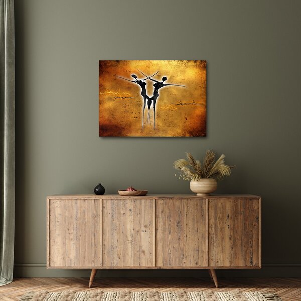 Festmény képe egy táncoló párról (70x50 cm)