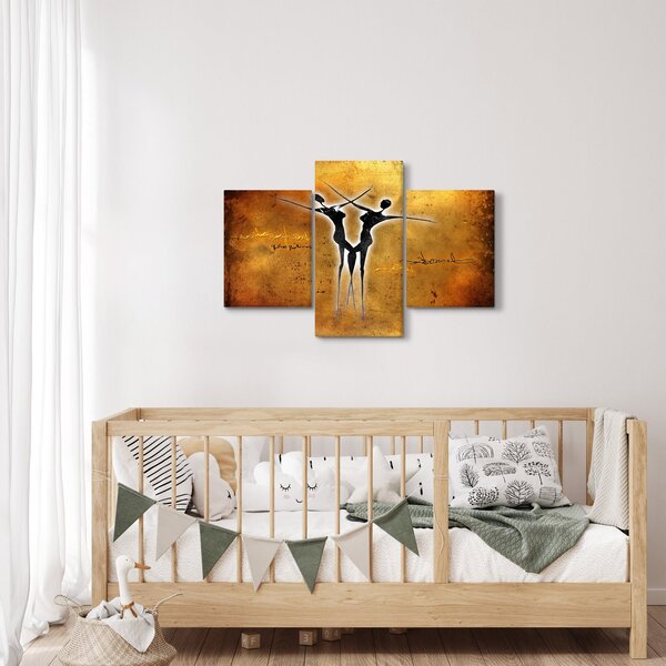 Festmény képe egy táncoló párról (90x60 cm)