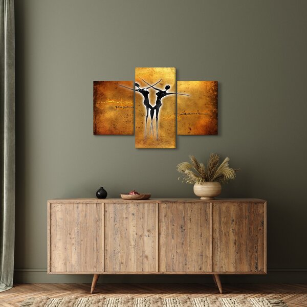 Festmény képe egy táncoló párról (90x60 cm)
