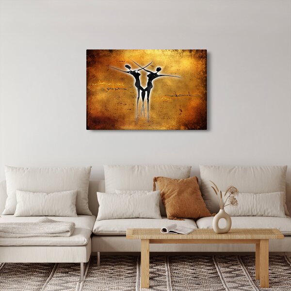 Festmény képe egy táncoló párról (90x60 cm)