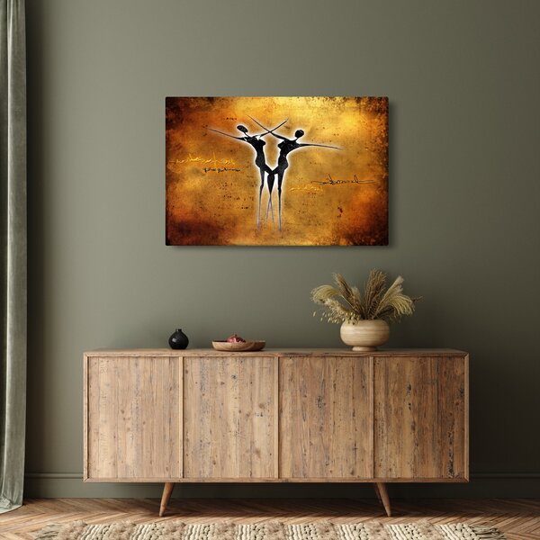 Festmény képe egy táncoló párról (90x60 cm)