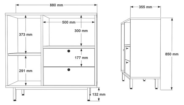 Hanah Home Multi Purpose Cabinet White RE1-W