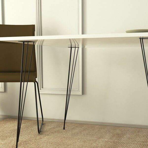 Hanah Home Table White Sandalf Square - Fényes fehér
