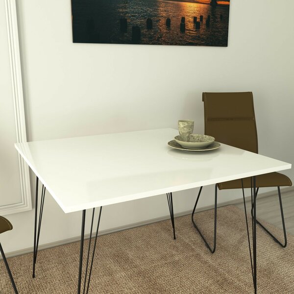 Hanah Home Table White Sandalf Square - Fényes fehér