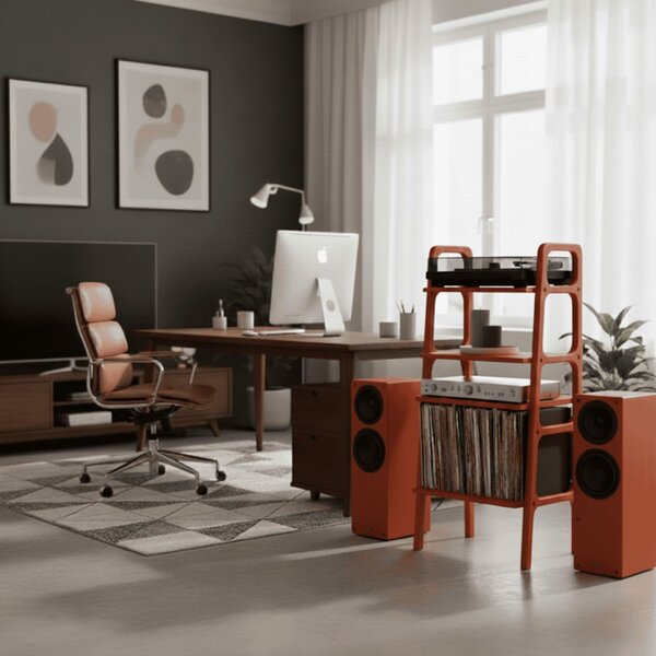 Hanah Home Lemezlejátszó Állvány Piros CPT4848-50