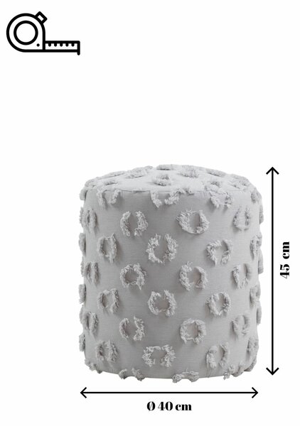 Atelier Del Sofa Astrid szürke puff - szürke