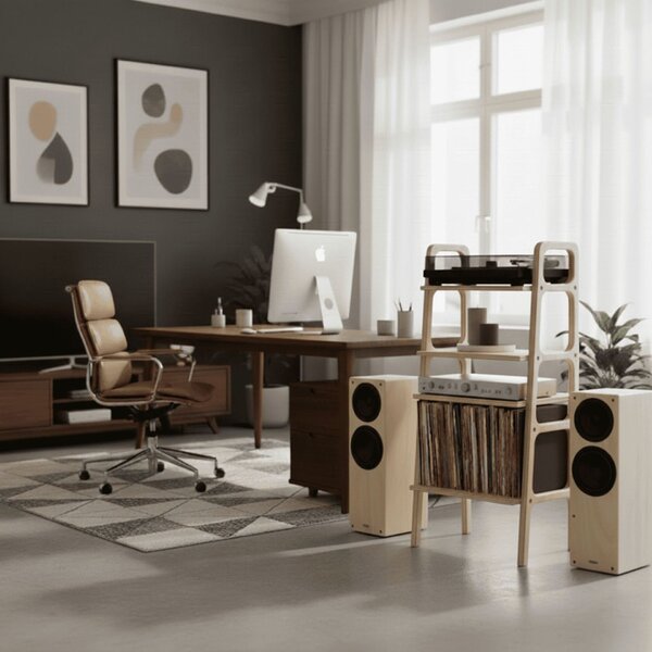 Hanah Home Record Player Stand Natural CPT4849-50