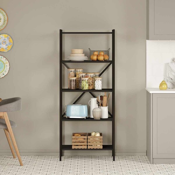 Hanah Home Multi Purpose Shelf Black Fermo - Black