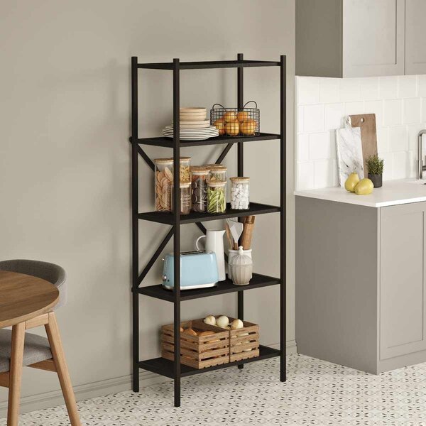 Hanah Home Multi Purpose Shelf Black Fermo - Black