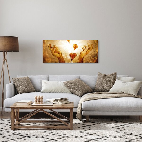 Kép - Szeretettel teli kezek festménye (120x50 cm)
