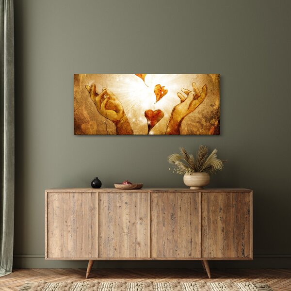 Kép - Szeretettel teli kezek festménye (120x50 cm)