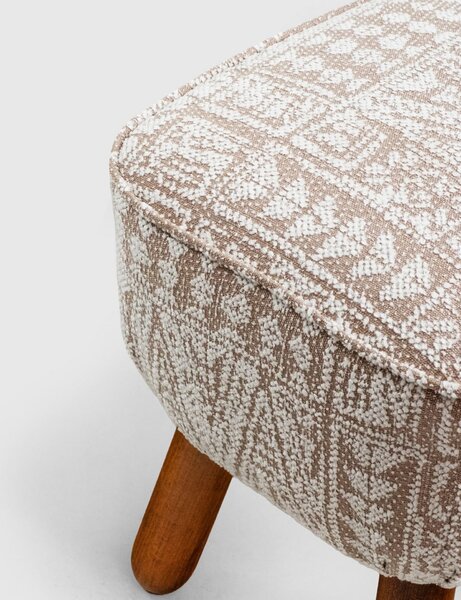 Atelier Del Sofa puff bézs mitológiai etnikus mintával - bézs