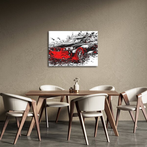 Kép - Festett autó akció közben (70x50 cm)