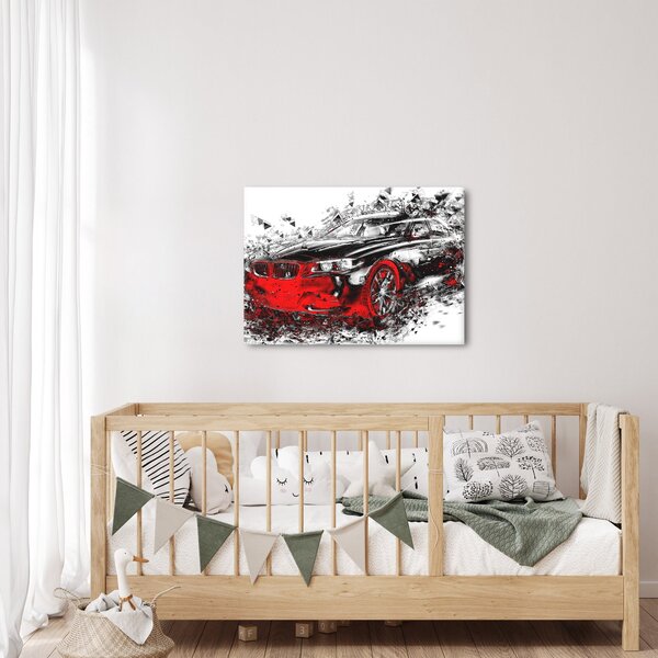 Kép - Festett autó akció közben (70x50 cm)